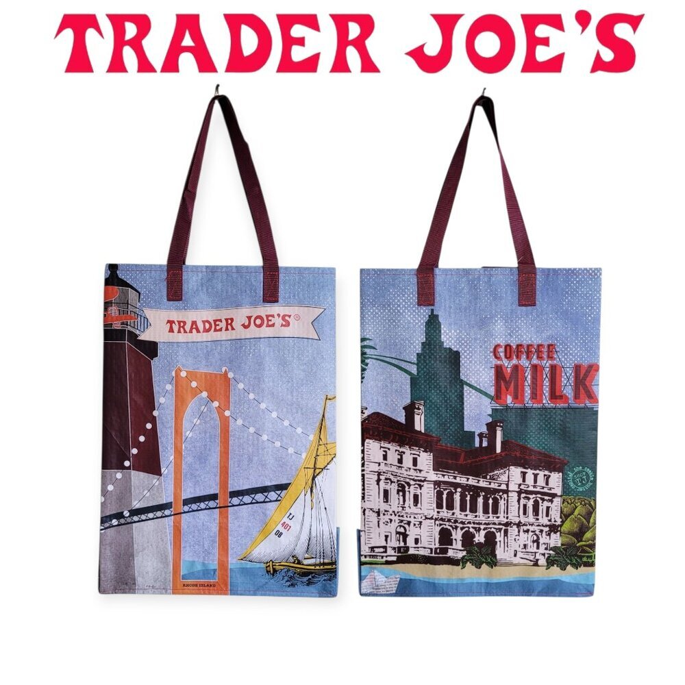 Trader Joe’s Rhode Island Reusable Grocery Tote Bag 6 Gallon Polypropylene NWT